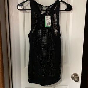 Mesh black tank top